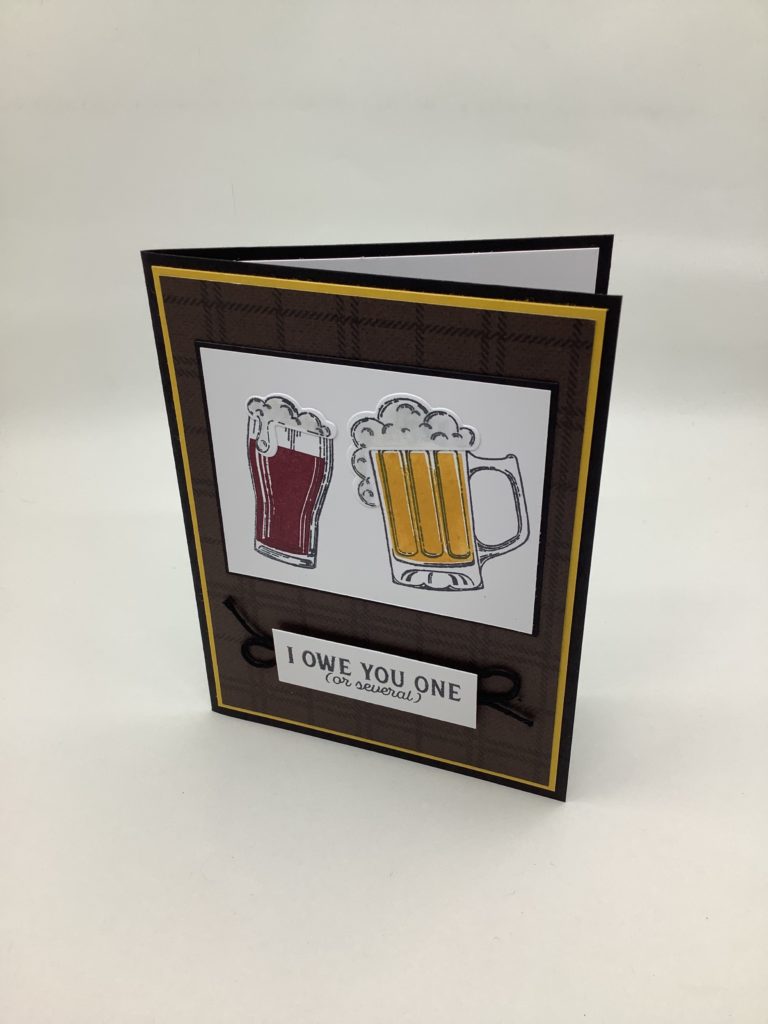 Card with Drinks on it