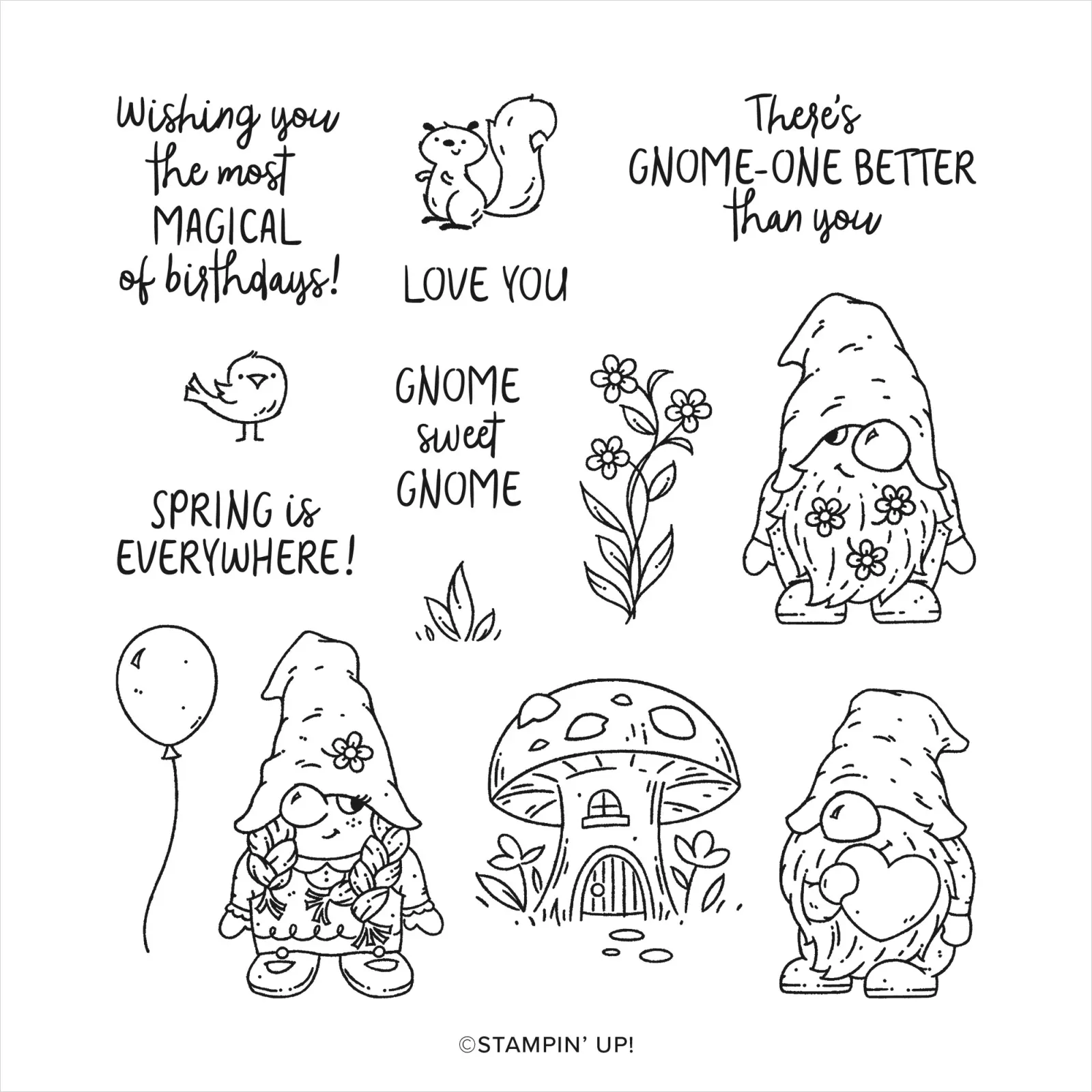 Friendly Gnomes Stamp Set