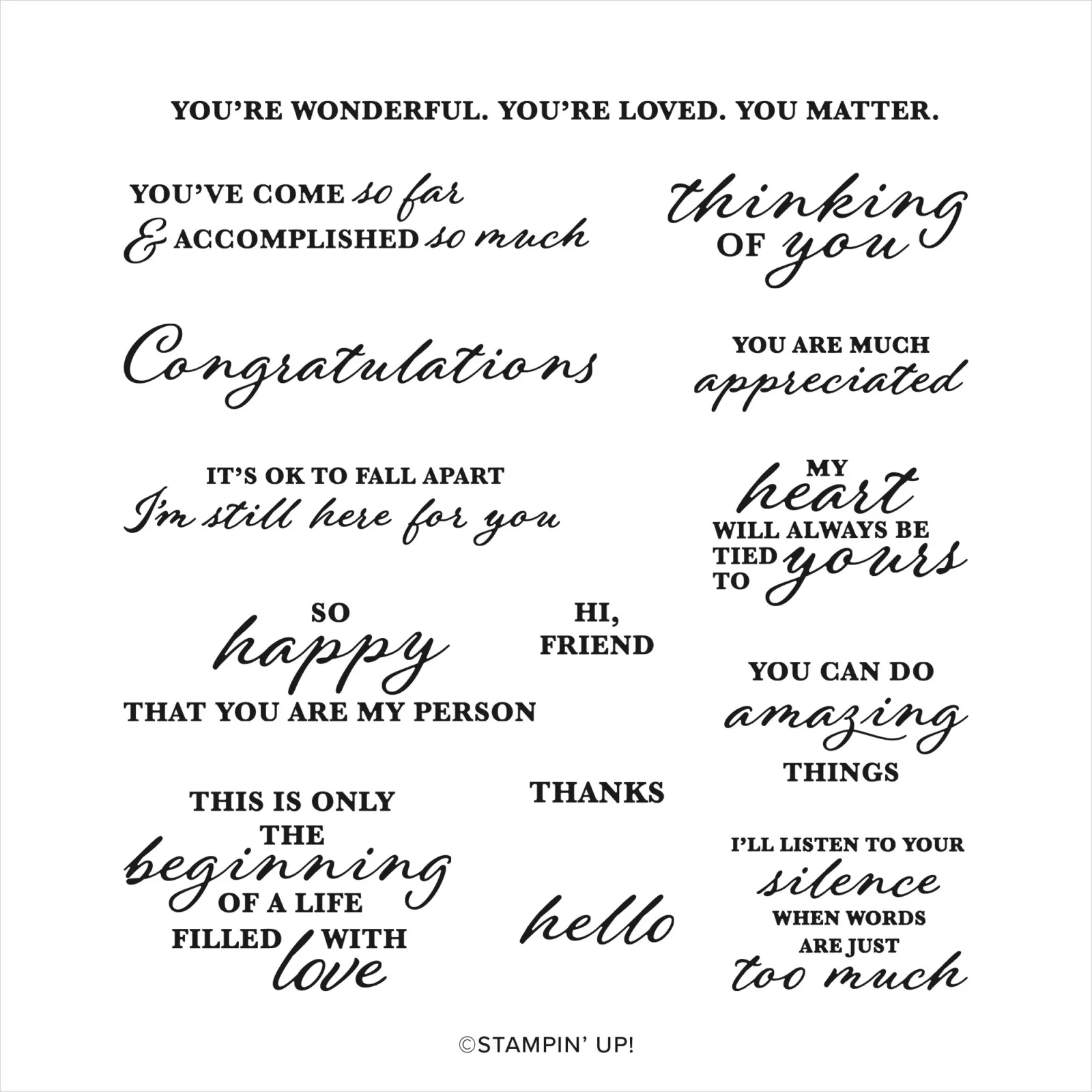 Wonderful Thoughts Stamp Set